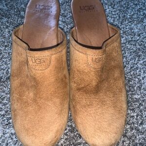 UGG Australia Chestnut Suede Slip-On Clogs